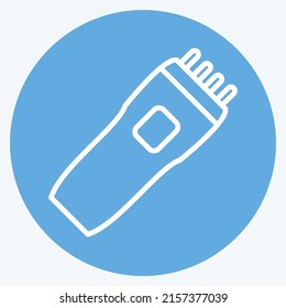 Icon Shaving Machine. suitable for men's accessories symbol. blue eyes style. simple design editable. design template vector. simple symbol illustration