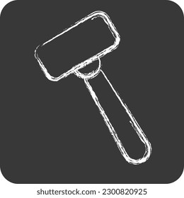 Icon Shaving Razor. suitable for Barbershop symbol. chalk Style. simple design editable. design template vector. simple illustration