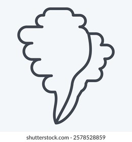 Icon Sheel. related to Summer symbol. line style. design editable