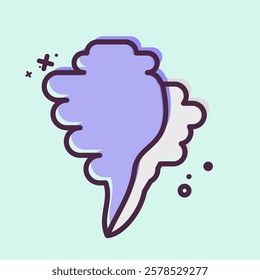 Icon Sheel. related to Summer symbol. MBE style. design editable