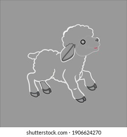 Icon  Sheep Color Lines  Animal Des