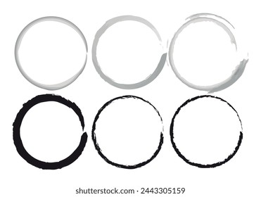 Icon sheet with circles made of brush tracing.