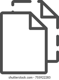 icon sheet of paper, documents, files, thin lines