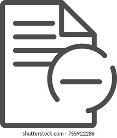icon sheet of paper, documents, files, thin lines