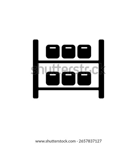 Icon a shelf, isolated against a clean background.
