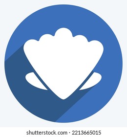 Icon Shell. suitable for Summer symbol. long shadow style. simple design editable. design template vector. simple illustration
