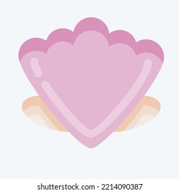 Icon Shell. suitable for Summer symbol. flat style. simple design editable. design template vector. simple illustration