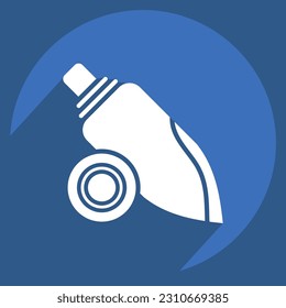 Icon Shellfish. related to Hawaii symbol. long shadow style. simple design editable. vector