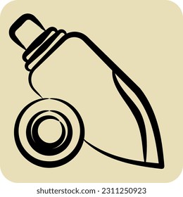 Icon Shellfish. related to Hawaii symbol. hand drawn style. simple design editable. vector