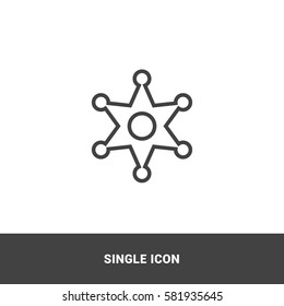 Icon sheriff Single Icon Graphic Design