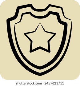 Icon Shield 2. relacionado con el símbolo de seguridad. estilo dibujado a mano. ilustración de diseño simple