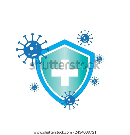 Icon shield bacteria virus protection