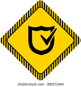 Icon of shield with checkmark