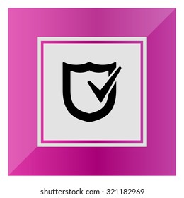 Icon of shield with checkmark