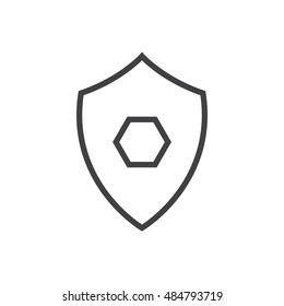 Icon of a shield with a honeycomb.