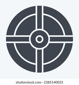 Icon Shield. related to Celtic symbol. glyph style. simple design editable. simple illustration