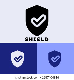 icon shield with style glyph