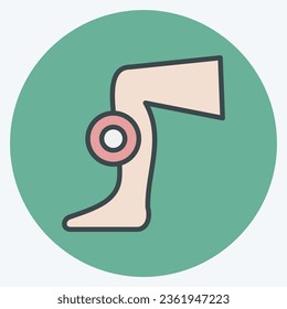 Icon Shin. related to Body Ache symbol. color mate style. simple design editable. simple illustration