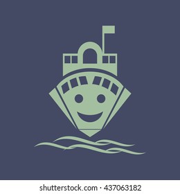 Icon of Ship Or Cruise. Eps-10.