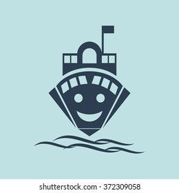 Icon of Ship. EPS-10.