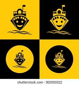 Icon of Ship For Mobile & Web. Eps-10.
