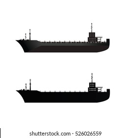 the icon of the  ship used for commercial shipping. The series of delivery icons.
