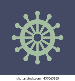 Icon of Ship Wheel. Eps-10.