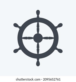 Icon Ship Wheel - Glyph Style - Simple illustration,Editable stroke,Design template vector, Good for prints, posters, advertisements, announcements, info graphics, etc.