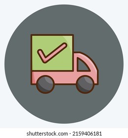 Icon Shipment. suitable for education symbol. flat style. simple design editable. design template vector. simple illustration