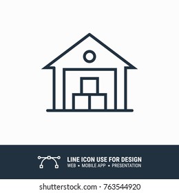 Icon shipment warehouse graphic design single icon vector illustration