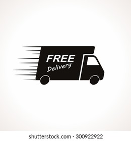 Icon shipments and free delivery. Vector illustration