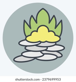 Icon Shirasu. related to Sushi symbol. color mate style. simple design editable. simple illustration