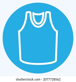 Icon Shirt 2 - Blue Eyes Style,Simple illustration,Editable stroke,Design template vector, Good for prints, posters, advertisements, announcements, info graphics, etc.