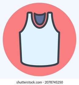 Icon Shirt 2 - Color Mate Style,Simple illustration,Editable stroke,Design template vector, Good for prints, posters, advertisements, announcements, info graphics, etc.