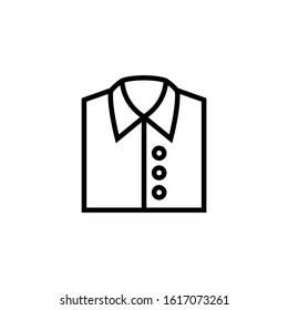 Icon of Shirt, Clothes, dress lineart style isolated on white background