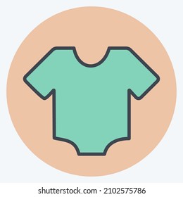 Icon Shirt - Color Mate Style - Simple illustration,Design template vector, Good for prints, posters, advertisements, announcements, info graphics, etc.
