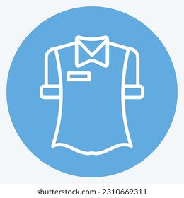 Icon Shirt. related to Hawaii symbol. blue eyes style. simple design editable. vector