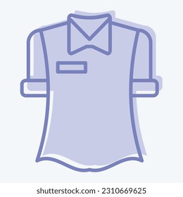 Icon Shirt. related to Hawaii symbol. two tone style. simple design editable. vector