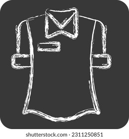 Icon Shirt. related to Hawaii symbol. chalk Style. simple design editable. vector
