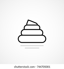 Icon shit, vector illustration