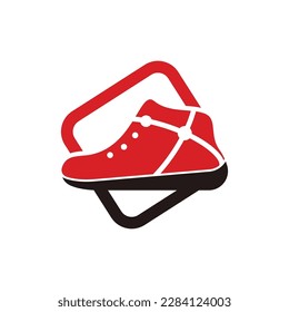 Diseño de tienda de zapatos de plantilla de zapatillas de zapato de icono