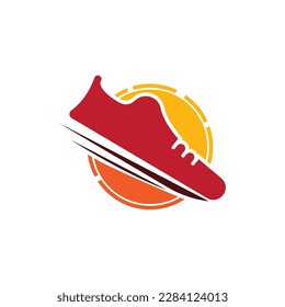 Icon shoe logo concept vector sneaker template shoes shop design