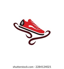 Icon shoe logo concept vector sneaker template shoes shop design