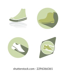 Icon shoe logo concept vector sneaker template shoes shop design