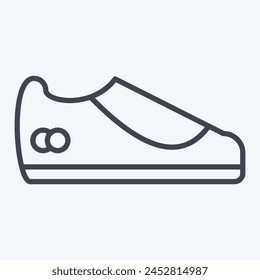 Icon Shoe. related to Tennis Sports symbol. line style. simple design illustration