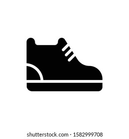 Icon shoes in glyph style. vector illustration and editable stroke. Isolated on white background.
