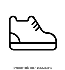 Icon shoes in outline style. vector illustration and editable stroke. Isolated on white background.