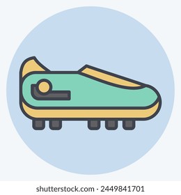 Icon Shoes. related to Football symbol. color mate style. simple design illustration