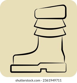 Icon Shoes. related to Indigenous People symbol. hand drawn style. simple design editable. simple illustration