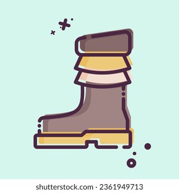 Icon Shoes. related to Indigenous People symbol. MBE style. simple design editable. simple illustration